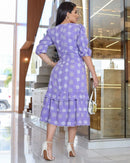 Vestido Nice com duplo babado e botes perola