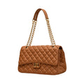 Bolsa Tiracolo Grande Off White com Alças Correntes | Comfort