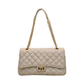 Bolsa Tiracolo Grande Off White com Alças Correntes | Comfort
