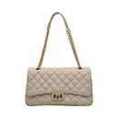 Bolsa Tiracolo Grande Off White com Alças Correntes | Comfort