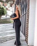 Conjunto Cropped Calça Flare Preto